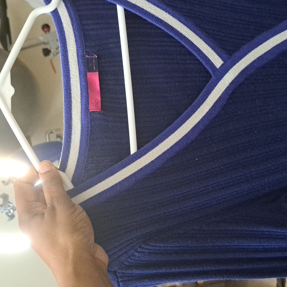 Ava Varsity Stripe Ribbed Dress - Picture 3 of 10
